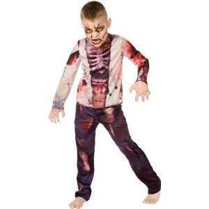  Lets Party By Time AD Inc. Zombie Child Costume / Grey/Red 