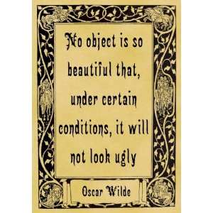    A4 Size Parchment Poster Oscar Wilde Object