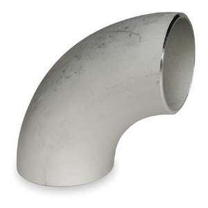Stainless Steel Butt Weld Fittings Elbow,90 D,Long Radius,1.5 In,Butt 
