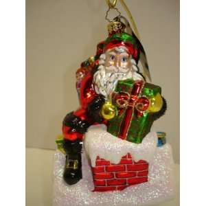  Christopher Radko 6 Christmas Courier Santa Ornament 