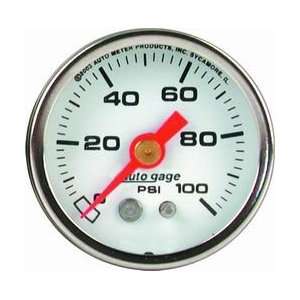  Sport Comp Fuel Pressure Gauge 1.5 in. 0   100 psi White 