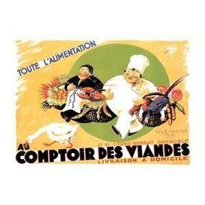  Vintage Art Comptoir des Viandes   01985 9