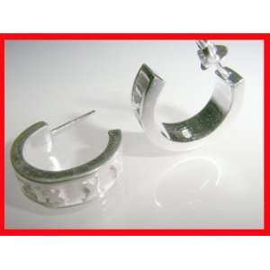   Numeral Hoop Earrings Sterling Silver 925 #0707 Arts, Crafts & Sewing