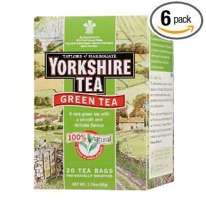 Taylors of Harrogate Yorkshire Green Wrapped Tea Bags, 20 Count (Pack 