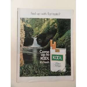  Kool Filter Kings Cigarettes,1971 print ad (fed up with 
