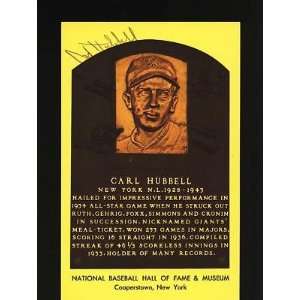  Carl Hubbell Hand Signed Hof Postcard~auto~psa Dna Coa 