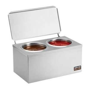  Double Dip Server   Hot Topping Cone Dipping Warmer 