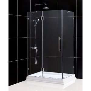   Quadlux Frameless Hinged Shower Enclosure with Cle