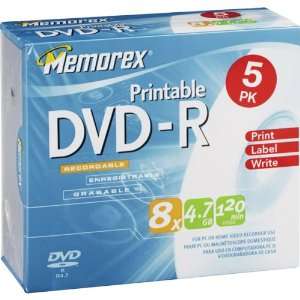  Memorex 5PK DVD R 4.7 GB 10 MM JEWEL ( 32024736 