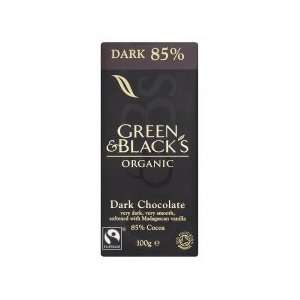 Green And Blacks Dark 85% Cocoa Bar 100G x 4  Grocery 