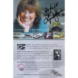  LYN ST. JAMES (PRO RACE CAR DRIVER) Signed 6x9 Promo 