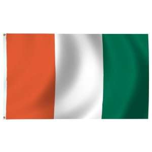  Cote DIvoire Flag 12X18 Inch Nylon Patio, Lawn & Garden