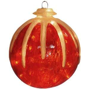  Barcana 57 1077 01 Illuminated Hanging Icy Ball Red 16 in 