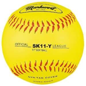  Markwort 11 Inch Synthetic Leather Cover Softball (Dozen 