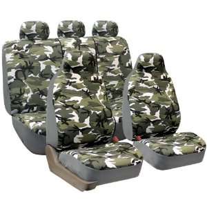   Seat Covers, Airbag compatible and Split Bench, Light Camo Automotive
