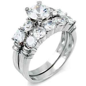 Nothing Compares to this Consummate Silver Wedding Ring Set, Crafted 