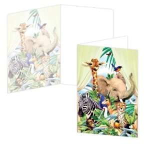  ECOeverywhere Jungle Tent Boxed Card Set, 12 Cards and 
