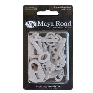  Maya Road Antique Keys Mini Chipboard Set Arts, Crafts 