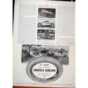   1910 Advert Dunlop Grooved Tyres Straker Squire Arrol