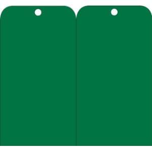  Accident Prevention Tags, Green Blank, 6X3, .015 Mil Unrip 