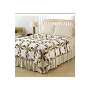  Sarah Blue Wedding Ring Quilt King Size In Birch Color (As 