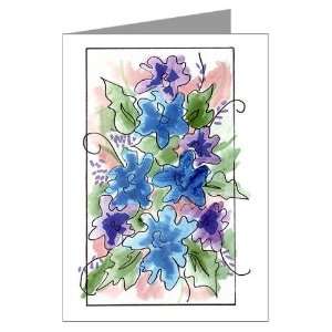  Violet Blue Array Greeting Cards Pk of 10 by  