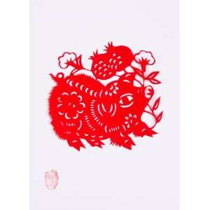  Paper Cut Out Art   Chinese Zodiac   Year of the Boar 