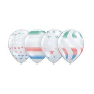  Mayflower Balloons 5975 16 Inch Spray Decorated Latex   Clear 