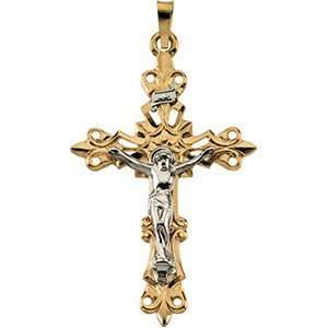  Two Tone Crucifix Pendant Jewelry