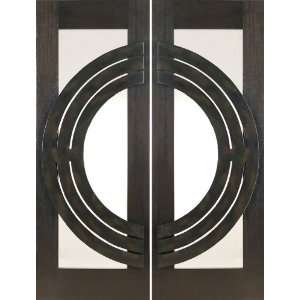 NW 1639 60x80 Pair of 2 1/4 Thick Contemporary Mahogany Doors 