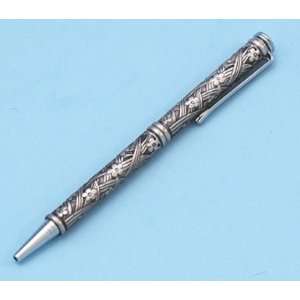  Beverly Clark 17X Floral Pewter Embossed Pen