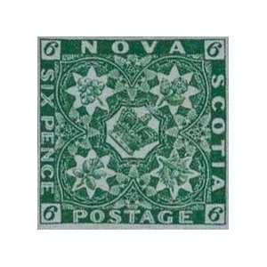  1857 Stamp   6¢ dark green   RP   Rare   Fine Everything 