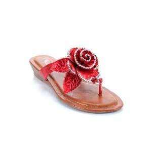  Red Rose Romance Flower Fashion Thong Flat Sandals 8 