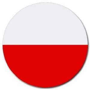  Poland Flag Round Mouse Pad