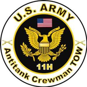 United States Army MOS 11H Antitank Crewman TOW Decal Sticker 3.8 6 