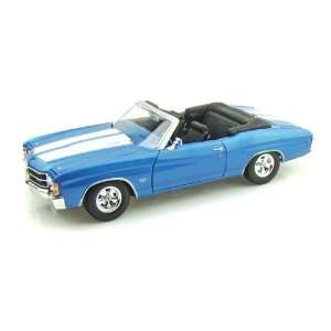  1971 Chevy Chevelle SS454 Convertible 1/18 Blue Toys 