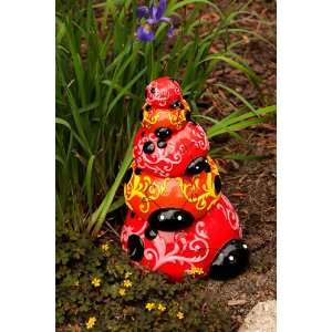  Resin Stacked Ladybugs Statuary Patio, Lawn & Garden
