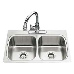  Verse Double Equal Self Rimming Kitchen Sink Faucet Mount 