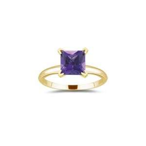  1.41 Cts Amethyst Solitaire Ring in 18K Yellow Gold 3.0 