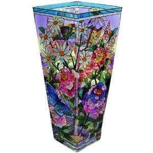 Amia 9696 Vase with Iris and Butterfly Design, Hand 