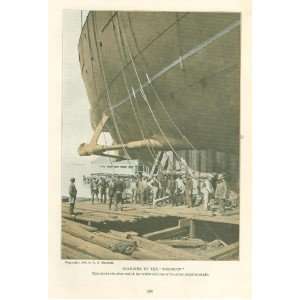  1907 Launching Battleship South Carolina Michigan 