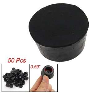  50 Pcs Conical Shaped Furniture Table Chair Black Rubber 