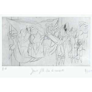  Jeunes Filles dans les Courants by Jean Messagier, 18x11 
