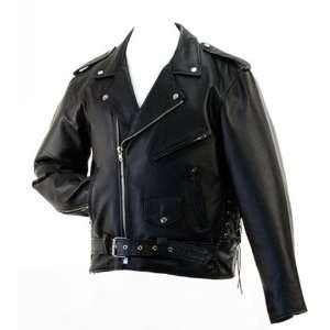   LARGE Mens Classic Leather Motorcycle Jacket   Hawg Hides Automotive
