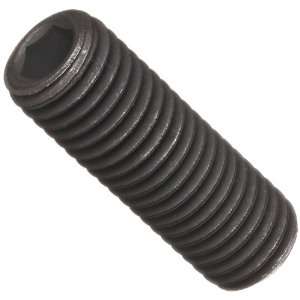 Black Oxide Alloy Steel Set Screw, Hex Socket Drive, Flat Point, #6 32 