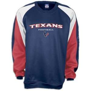  Texans Reebok Mens Tackle Twill Fleece Crew Sports 