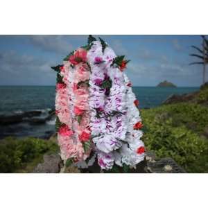   Hibiscus / Carnation Assorted, 6 Pack 18   Hawaii Silk Leis Beauty