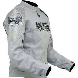  SPEED & STRENGTH TO THE NINES WOMENS JACKET SILVER LG 