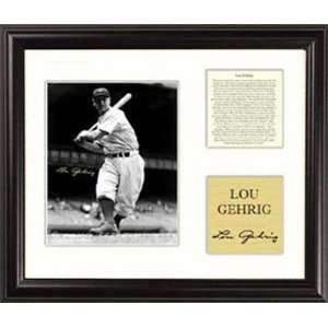 Lou Gehrig New York Yankees   Batting   Framed 5 x 7 Photograph with 