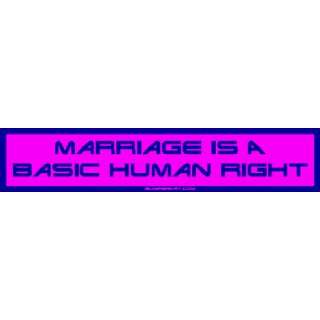  Marriage Is A Basic Human Right Bumper Sticker Automotive